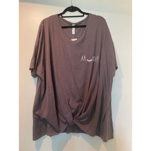 NWT Lane Bryant Sleep by Cacique Purple Monday Tee T-shirt PJ Plus Size 26/28 4X